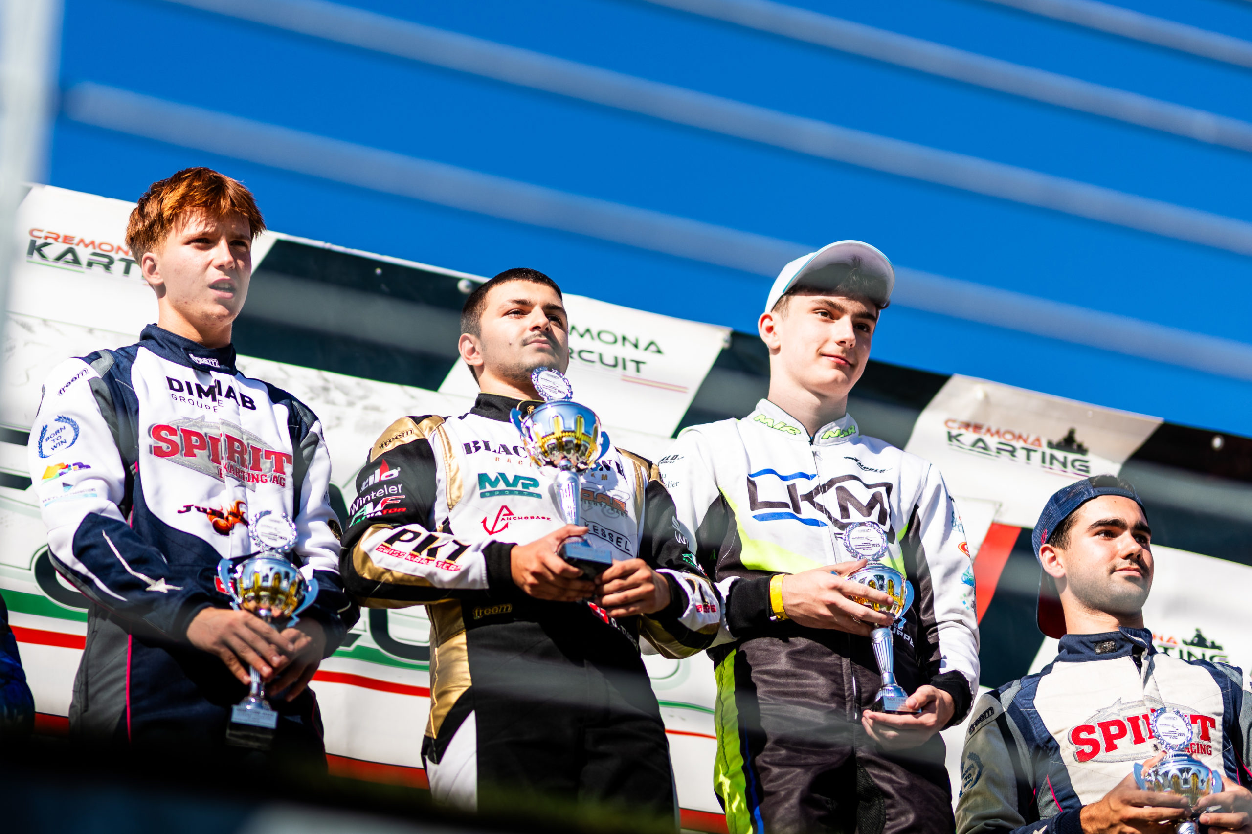 Timéo sur la 3e marche du podium à Cremona